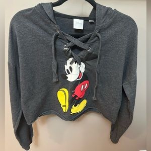 DISNEY | Ladies Small Mickey Mouse Crop Hoodie